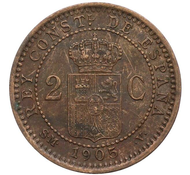 Монета 2 сентимо 1905 года Испания (Артикул: K10-2612) — Фото №2