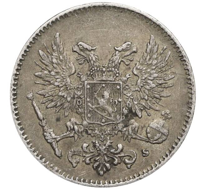 Монета 50 пенни 1917 года Русская Финляндия — Орел без корон (Временное правительство) (Артикул: K10-2644) — Фото №2