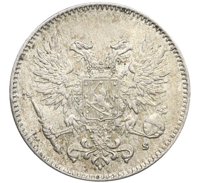 Монета 50 пенни 1917 года Русская Финляндия — Орел без корон (Временное правительство) (Артикул: K10-2645) — Фото №2