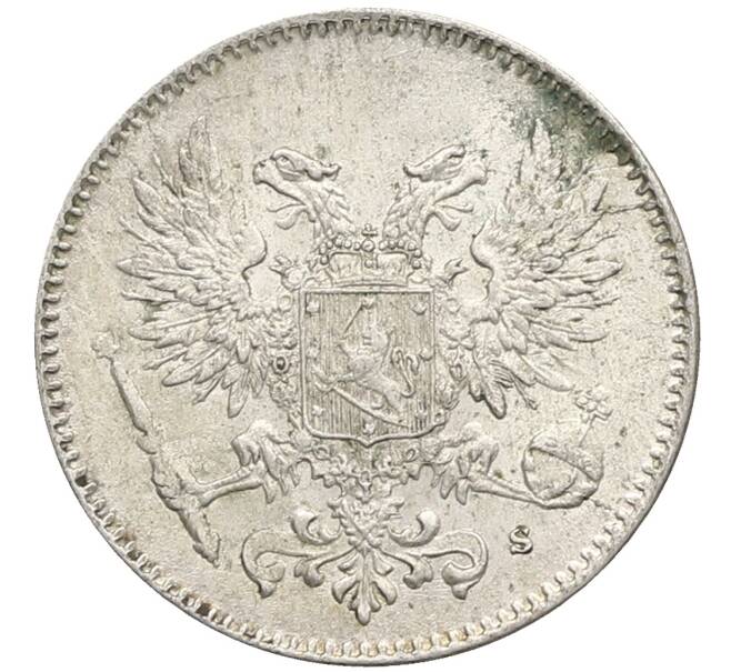 Монета 50 пенни 1917 года Русская Финляндия — Орел без корон (Временное правительство) (Артикул: K10-2646) — Фото №2