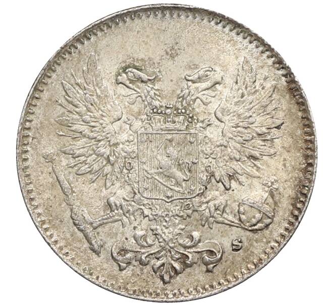 Монета 50 пенни 1917 года Русская Финляндия — Орел без корон (Временное правительство) (Артикул: K10-2648) — Фото №2