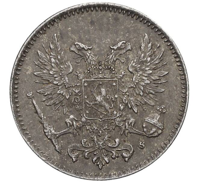 Монета 50 пенни 1917 года Русская Финляндия — Орел без корон (Временное правительство) (Артикул: K10-2649) — Фото №2