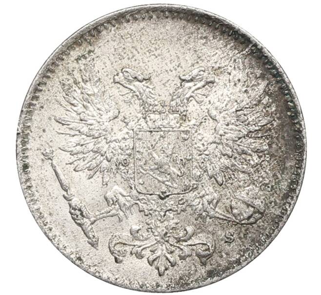 Монета 50 пенни 1917 года Русская Финляндия — Орел без корон (Временное правительство) (Артикул: K10-2652) — Фото №2