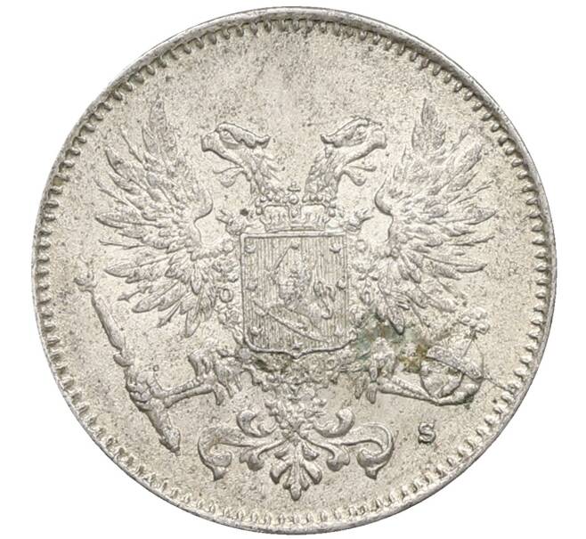 Монета 50 пенни 1917 года Русская Финляндия — Орел без корон (Временное правительство) (Артикул: K10-2653) — Фото №2