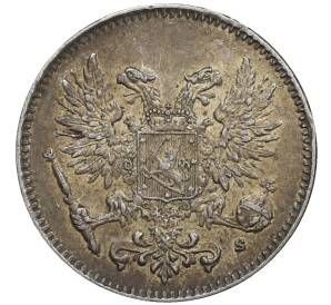 50 пенни 1917 года Русская Финляндия — Орел без корон (Временное правительство)