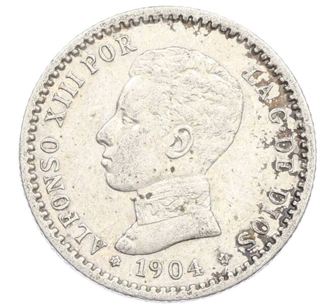Монета 50 сентимо 1904 года Испания (Артикул: K10-2656) — Фото №1