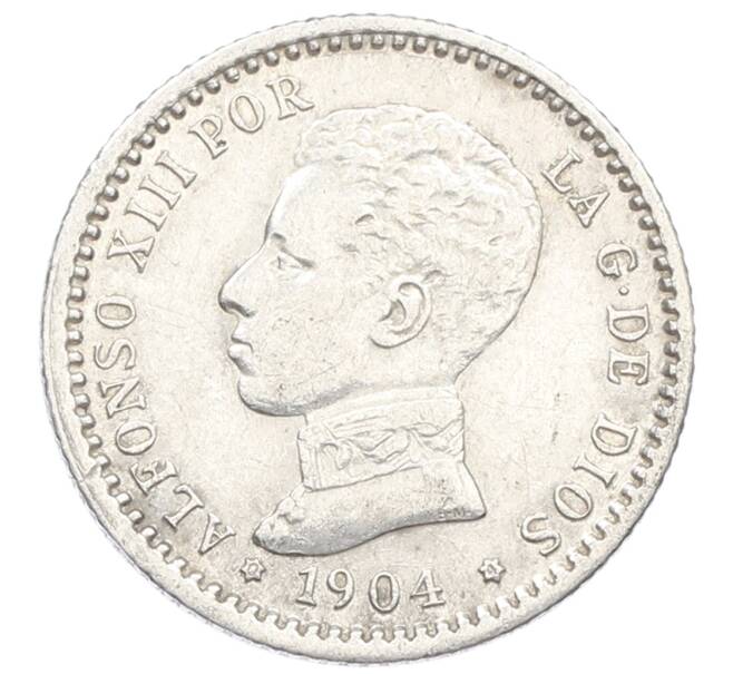Монета 50 сентимо 1904 года Испания (Артикул: K10-2665) — Фото №1