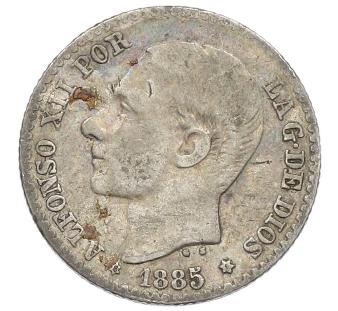 Монета 50 сентимо 1885 года Испания (Артикул: K10-2669) — Фото №1