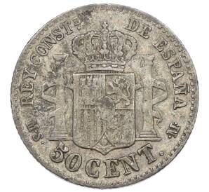 50 сентимо 1885 года Испания — Фото №2