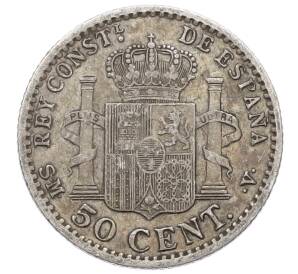 50 сентимо 1900 года Испания — Фото №2