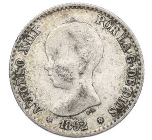 50 сентимо 1892 года Испания — Фото №1