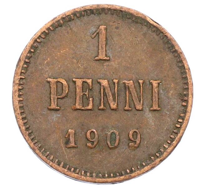 Монета 1 пенни 1909 года Русская Финляндия (Артикул: K10-2945) — Фото №1
