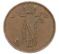 Монета 1 пенни 1908 года Русская Финляндия (Артикул: K10-2946) — Фото №2