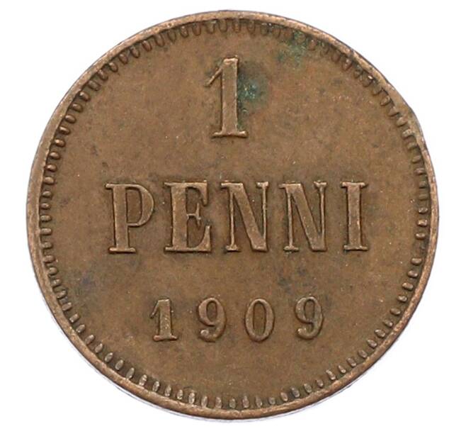 Монета 1 пенни 1909 года Русская Финляндия (Артикул: K10-2950) — Фото №1