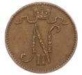 Монета 1 пенни 1909 года Русская Финляндия (Артикул: K10-2950) — Фото №2
