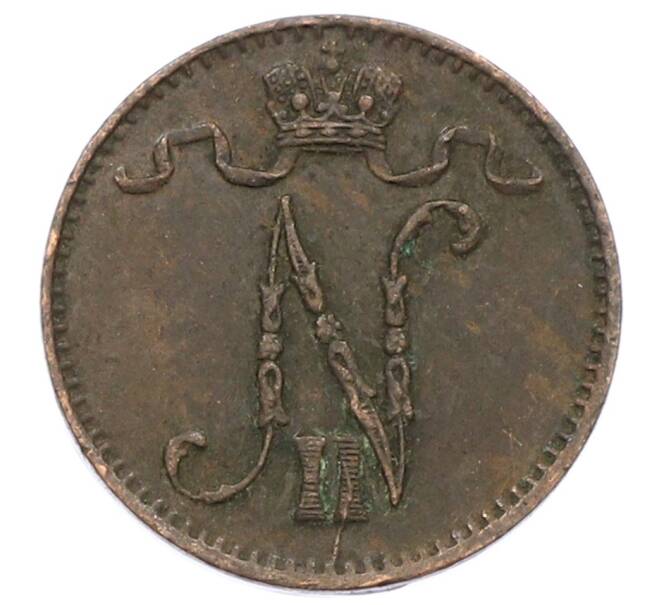 Монета 1 пенни 1900 года Русская Финляндия (Артикул: K10-2951) — Фото №2