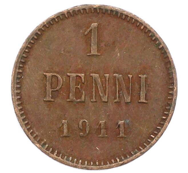 Монета 1 пенни 1911 года Русская Финляндия (Артикул: K10-2952) — Фото №1
