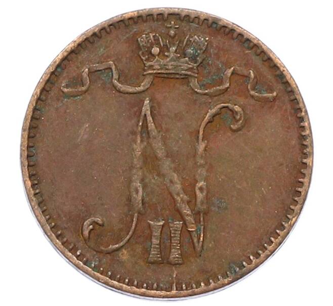 Монета 1 пенни 1911 года Русская Финляндия (Артикул: K10-2952) — Фото №2
