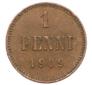 1 пенни 1909 года Русская Финляндия — Фото №1