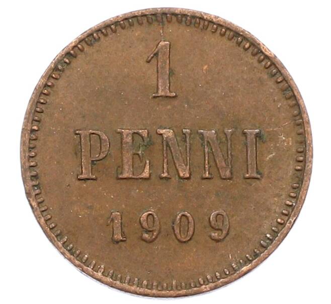 Монета 1 пенни 1909 года Русская Финляндия (Артикул: K10-2954) — Фото №1