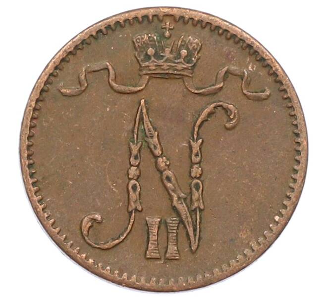 Монета 1 пенни 1914 года Русская Финляндия (Артикул: K10-2956) — Фото №2