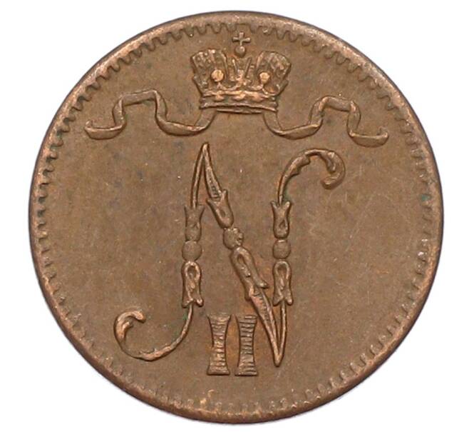 Монета 1 пенни 1916 года Русская Финляндия (Артикул: K10-2961) — Фото №2