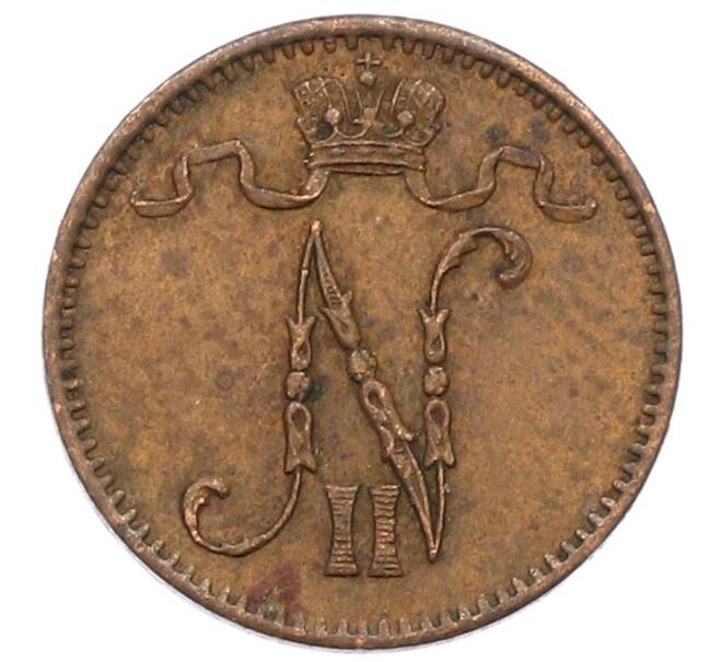 Монета 1 пенни 1916 года Русская Финляндия (Артикул: K10-2963) — Фото №2