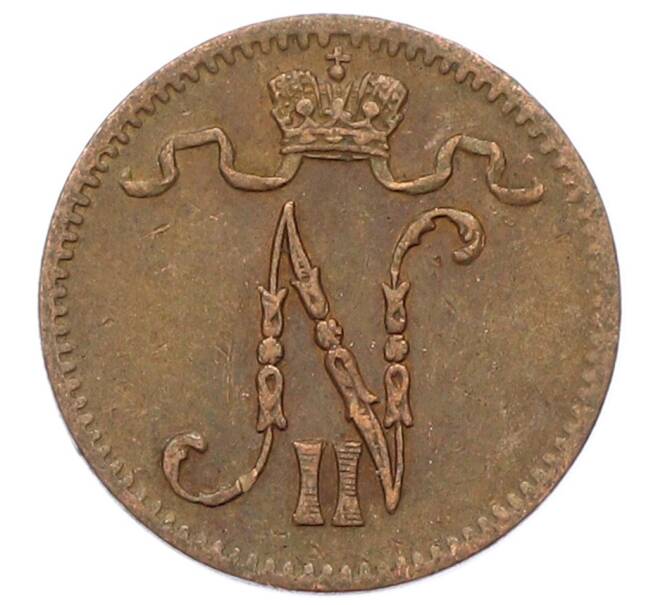 Монета 1 пенни 1916 года Русская Финляндия (Артикул: K10-2964) — Фото №2