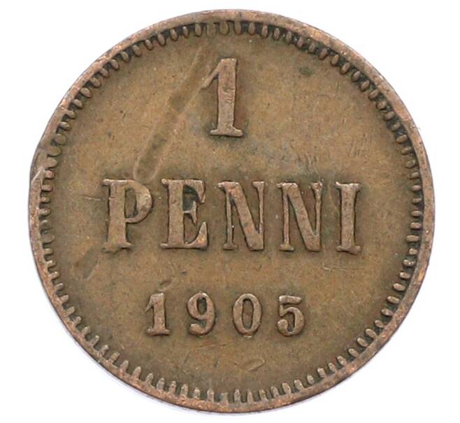 Монета 1 пенни 1905 года Русская Финляндия (Артикул: K10-2966) — Фото №1