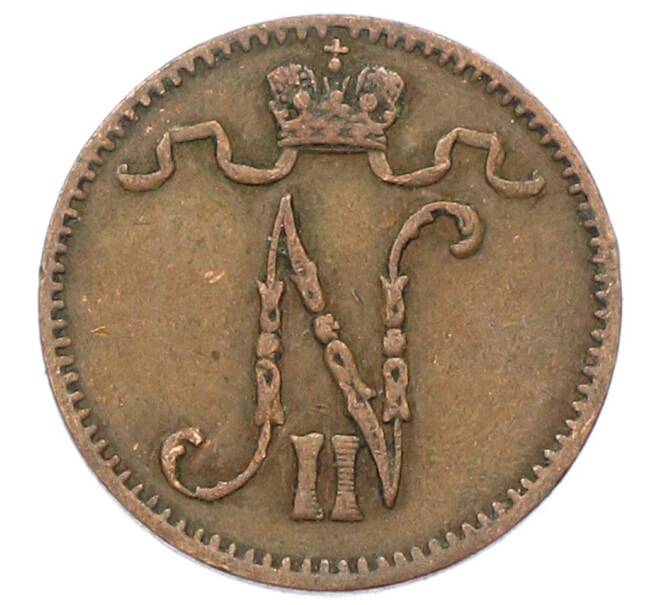 Монета 1 пенни 1905 года Русская Финляндия (Артикул: K10-2966) — Фото №2