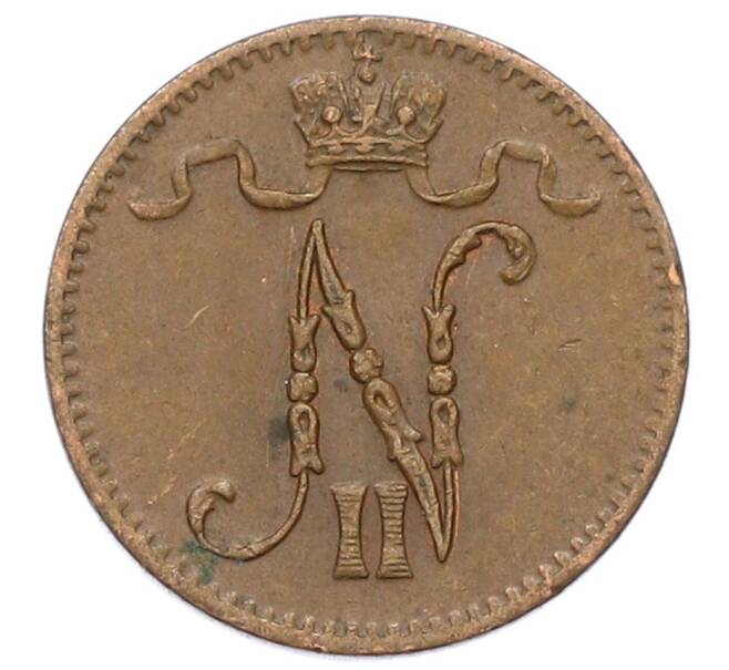 Монета 1 пенни 1915 года Русская Финляндия (Артикул: K10-2974) — Фото №2