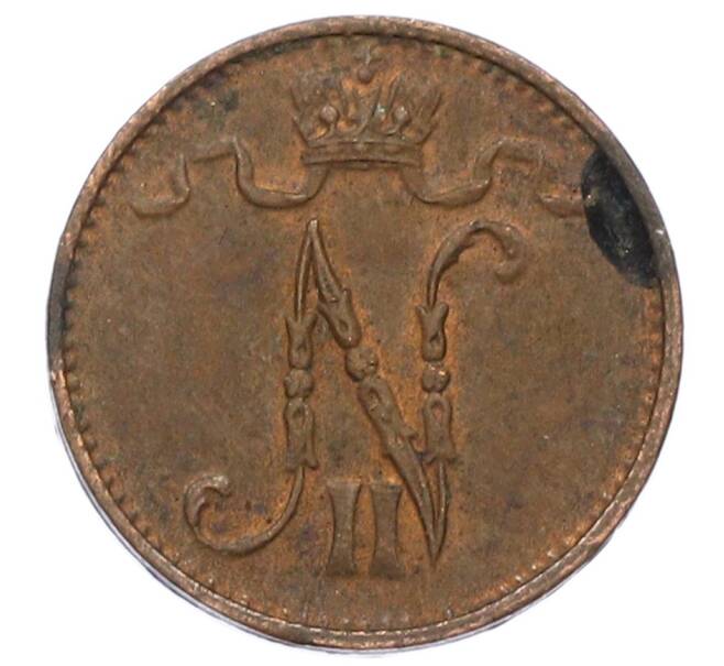 Монета 1 пенни 1915 года Русская Финляндия (Артикул: K10-2975) — Фото №2