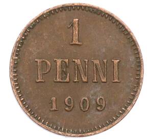 1 пенни 1909 года Русская Финляндия — Фото №1