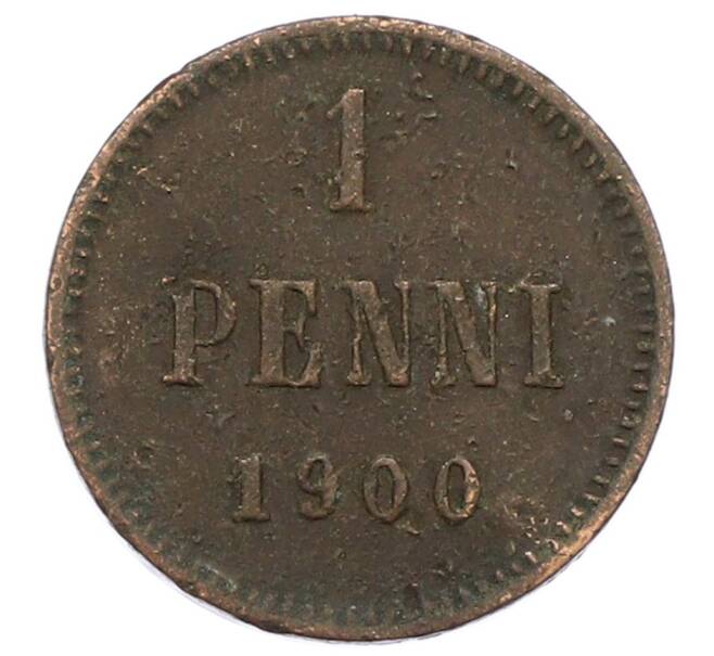 Монета 1 пенни 1900 года Русская Финляндия (Артикул: K10-2986) — Фото №1