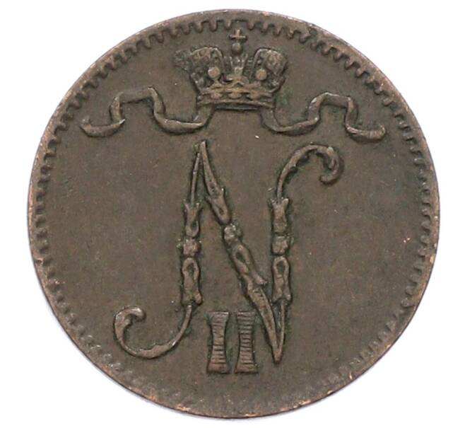 Монета 1 пенни 1900 года Русская Финляндия (Артикул: K10-2987) — Фото №2