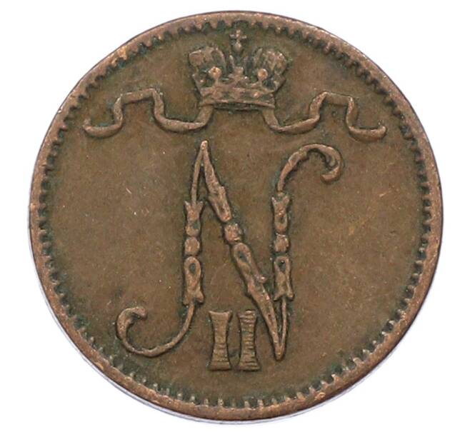 Монета 1 пенни 1911 года Русская Финляндия (Артикул: K10-2989) — Фото №2