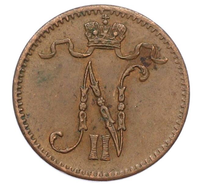 Монета 1 пенни 1916 года Русская Финляндия (Артикул: K10-2991) — Фото №2