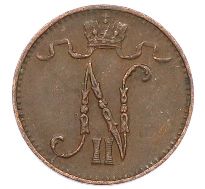 Монета 1 пенни 1915 года Русская Финляндия (Артикул: K10-2992) — Фото №2