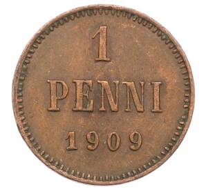 1 пенни 1909 года Русская Финляндия — Фото №1