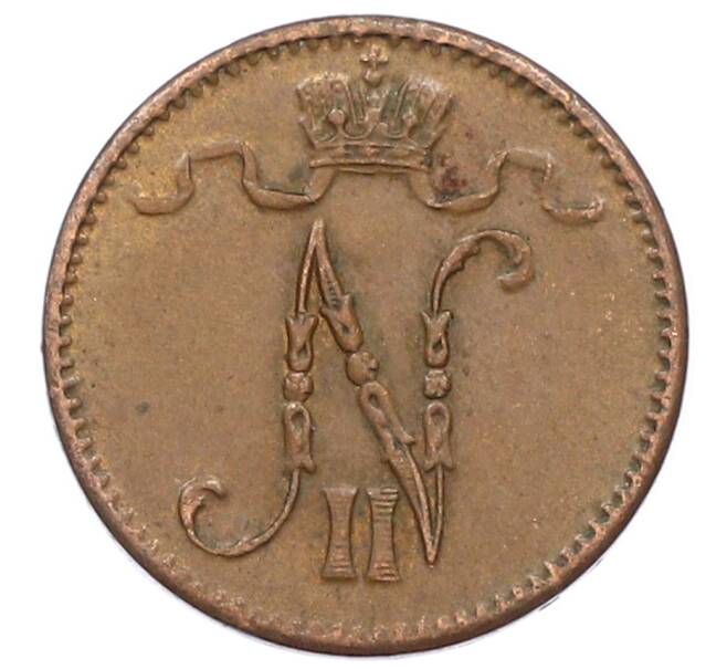 Монета 1 пенни 1914 года Русская Финляндия (Артикул: K10-2995) — Фото №2