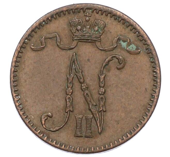 Монета 1 пенни 1900 года Русская Финляндия (Артикул: K10-2996) — Фото №2