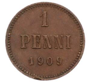 1 пенни 1909 года Русская Финляндия — Фото №1