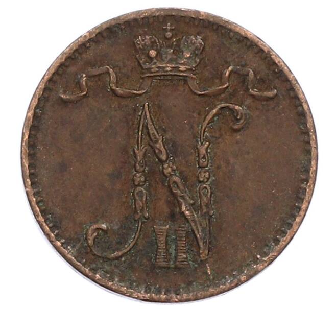 Монета 1 пенни 1916 года Русская Финляндия (Артикул: K10-2999) — Фото №2