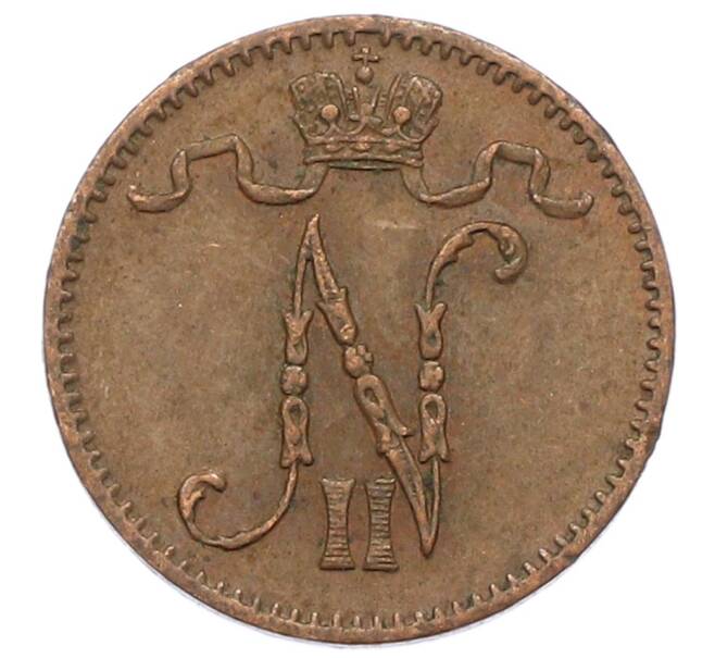 Монета 1 пенни 1911 года Русская Финляндия (Артикул: K10-3000) — Фото №2