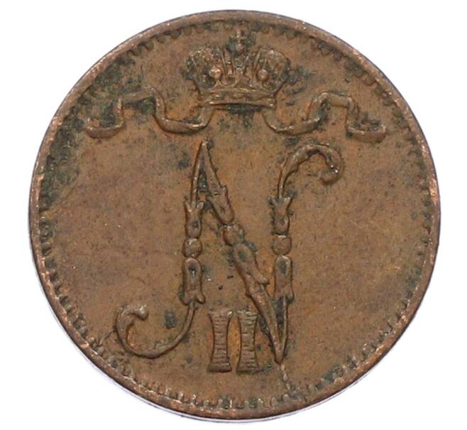 Монета 1 пенни 1916 года Русская Финляндия (Артикул: K10-3003) — Фото №2