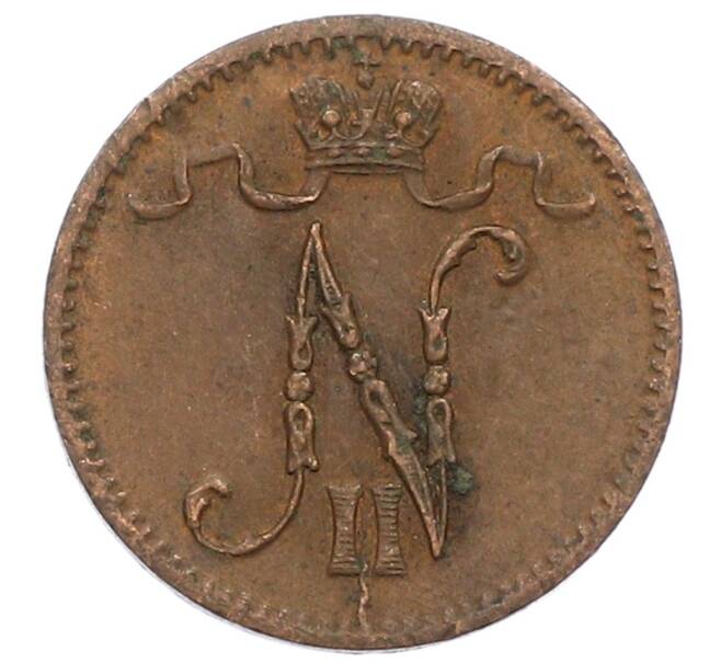 Монета 1 пенни 1916 года Русская Финляндия (Артикул: K10-3005) — Фото №2