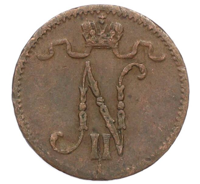 Монета 1 пенни 1916 года Русская Финляндия (Артикул: K10-3007) — Фото №2