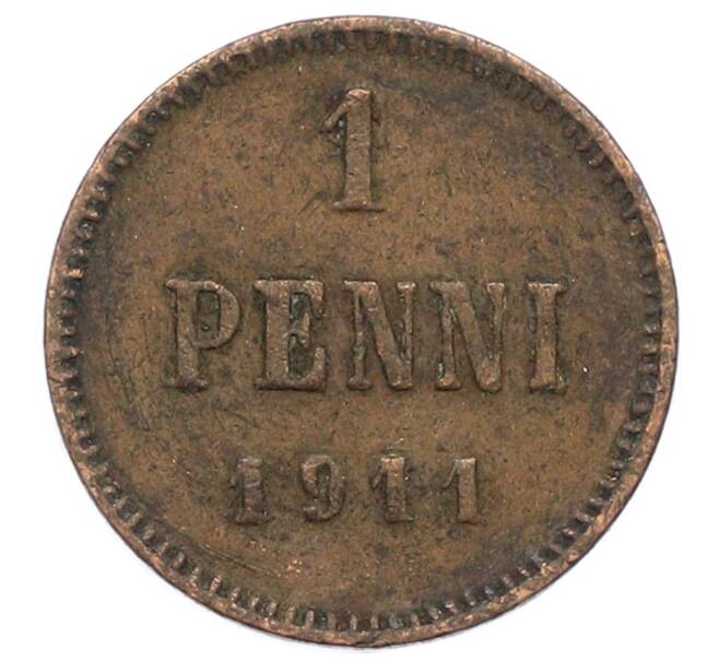 Монета 1 пенни 1911 года Русская Финляндия (Артикул: K10-3010) — Фото №1