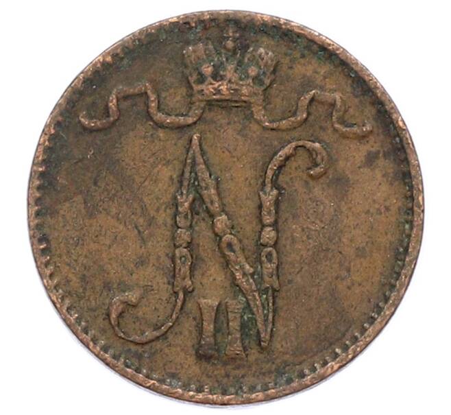 Монета 1 пенни 1911 года Русская Финляндия (Артикул: K10-3010) — Фото №2