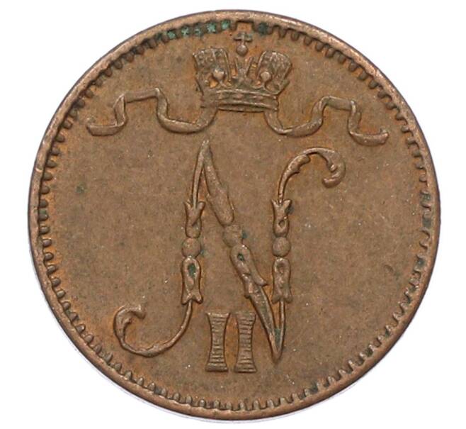 Монета 1 пенни 1914 года Русская Финляндия (Артикул: K10-3011) — Фото №2